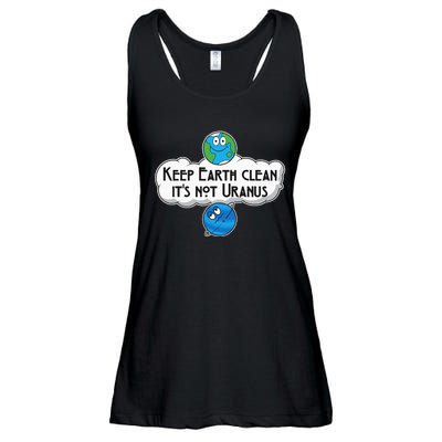 Keep Earth Clean It's Not Uranus funny Astronomy Space Ladies Essential Flowy Tank