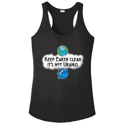 Keep Earth Clean It's Not Uranus funny Astronomy Space Ladies PosiCharge Competitor Racerback Tank