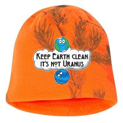 Keep Earth Clean It's Not Uranus funny Astronomy Space Kati - Camo Knit Beanie