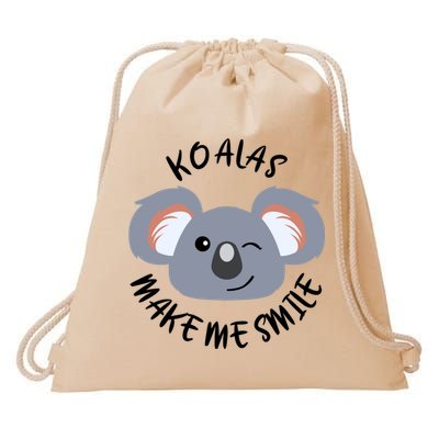 Koala Eating Eucalyptus Ironic Saying Bear Gift Drawstring Bag