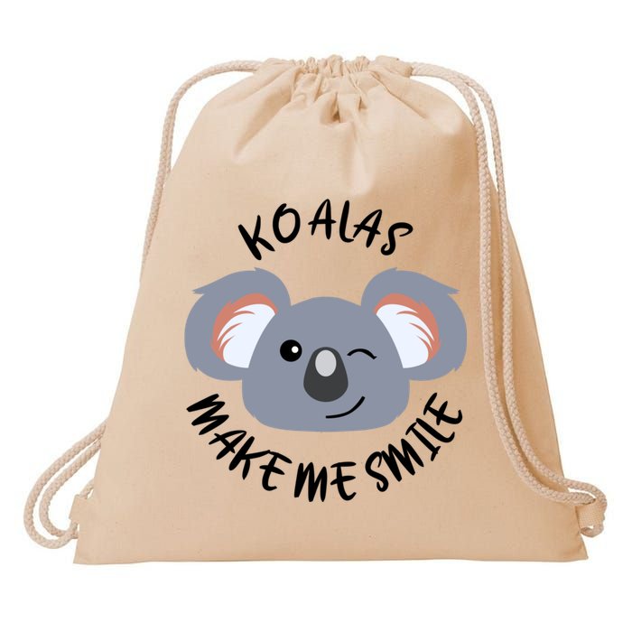 Koala Eating Eucalyptus Ironic Saying Bear Gift Drawstring Bag