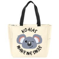 Koala Eating Eucalyptus Ironic Saying Bear Gift Zip Tote Bag