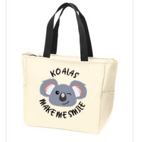 Koala Eating Eucalyptus Ironic Saying Bear Gift Zip Tote Bag