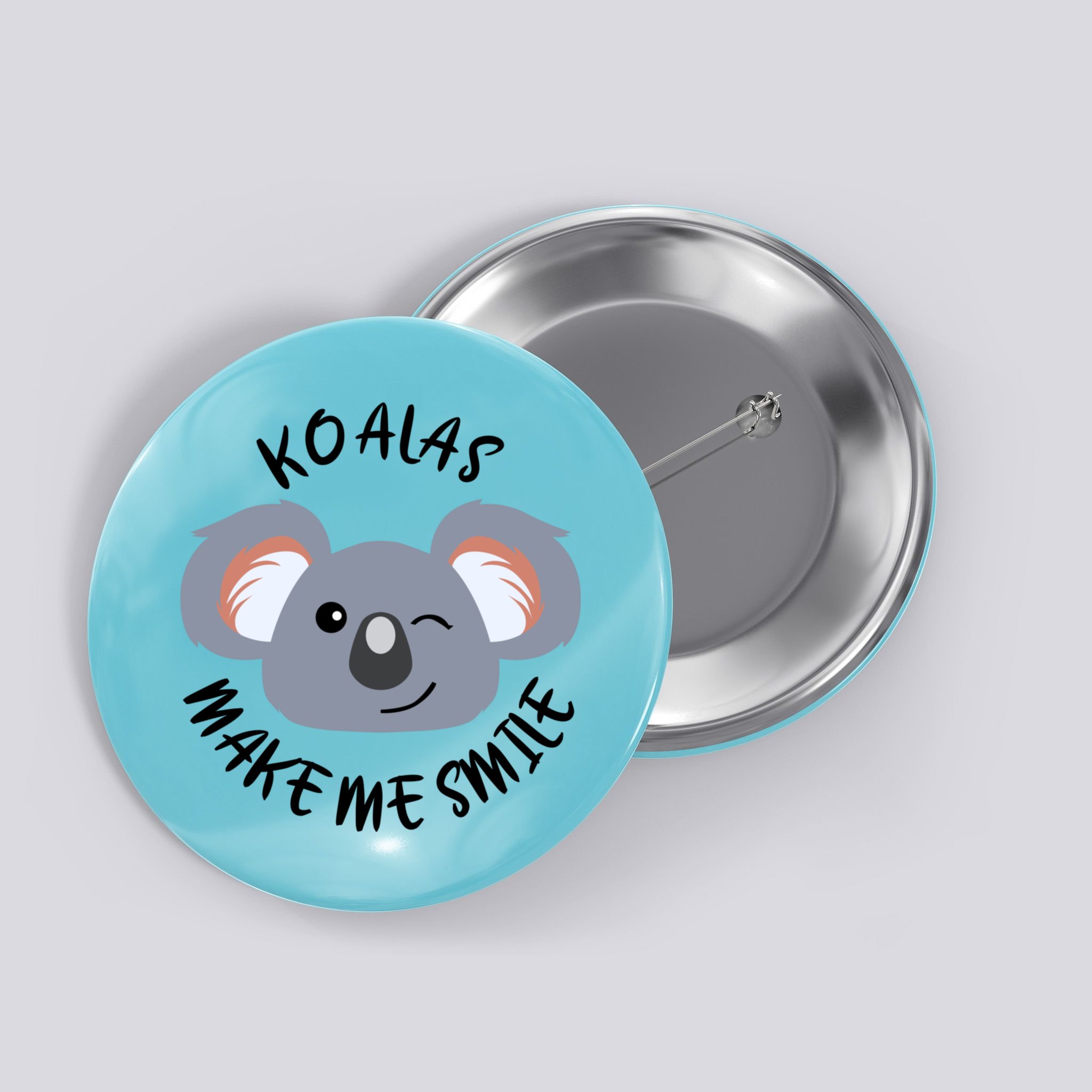 Koala Eating Eucalyptus Ironic Saying Bear Gift Button