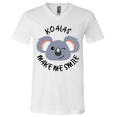 Koala Eating Eucalyptus Ironic Saying Bear Gift V-Neck T-Shirt