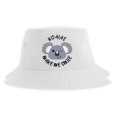 Koala Eating Eucalyptus Ironic Saying Bear Gift Sustainable Bucket Hat