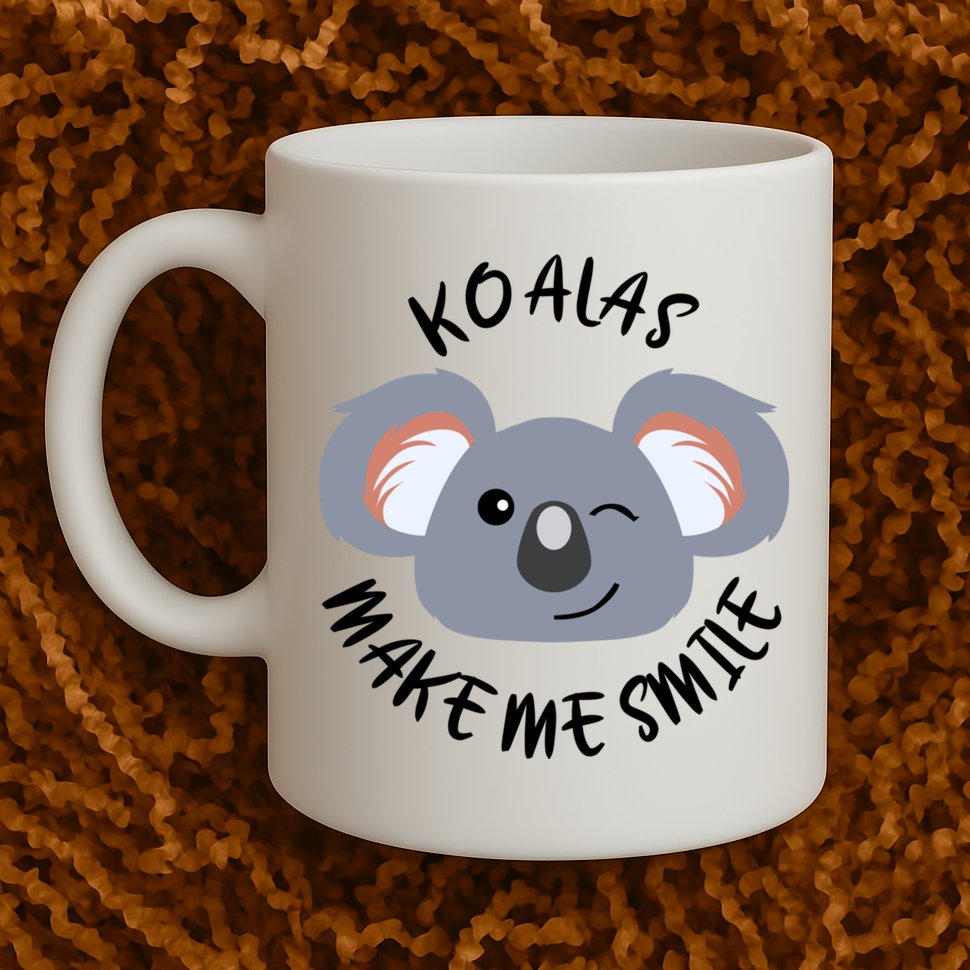 Koala Eating Eucalyptus Ironic Saying Bear Gift Mug