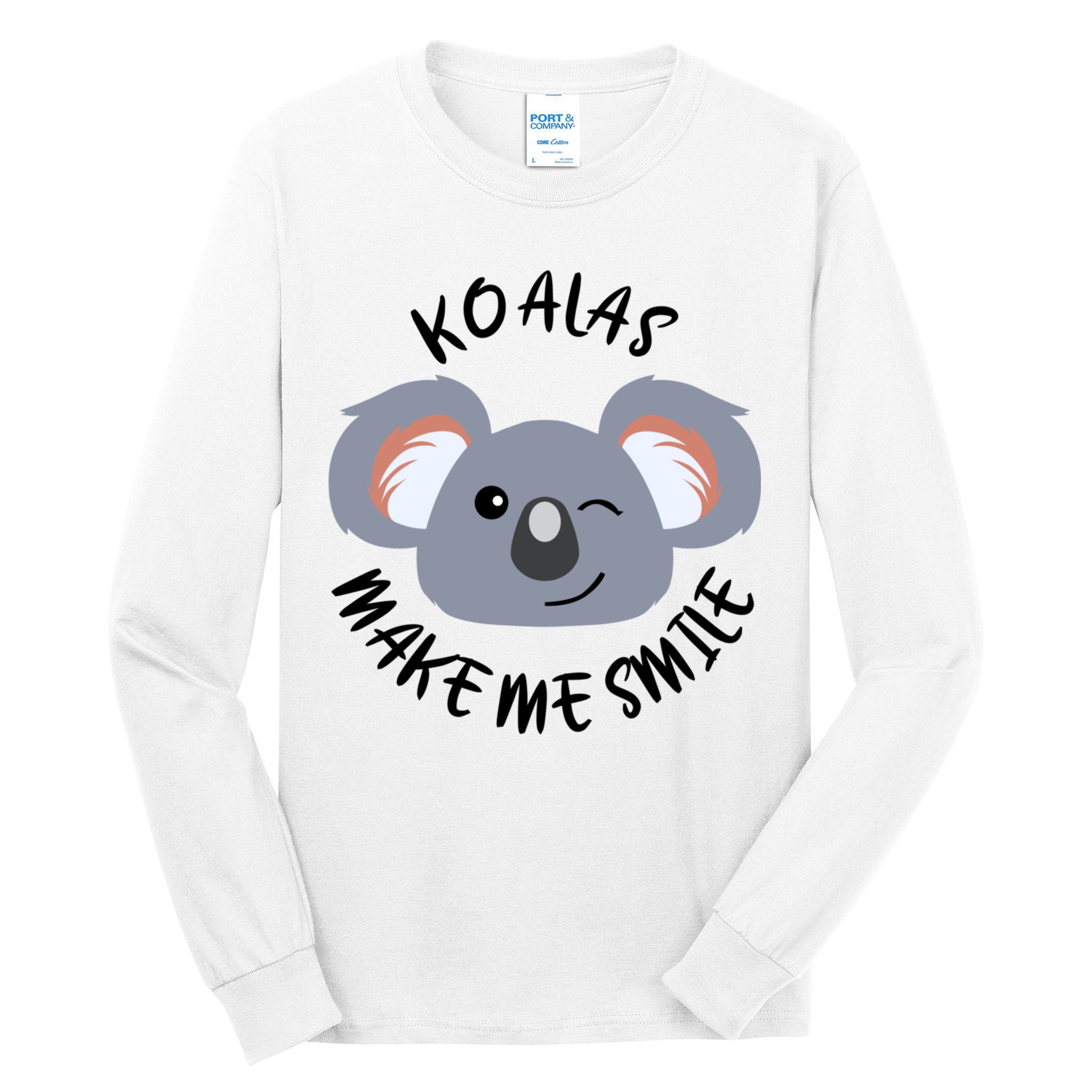 Koala Eating Eucalyptus Ironic Saying Bear Gift Tall Long Sleeve T-Shirt