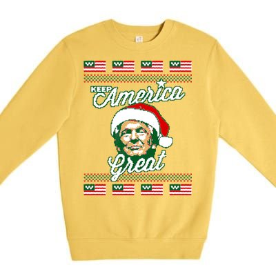 Keep America Great Ugly Christmas Sweater Premium Crewneck Sweatshirt