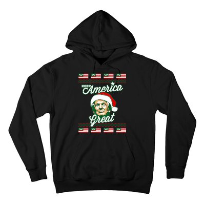 Keep America Great Ugly Christmas Sweater Hoodie