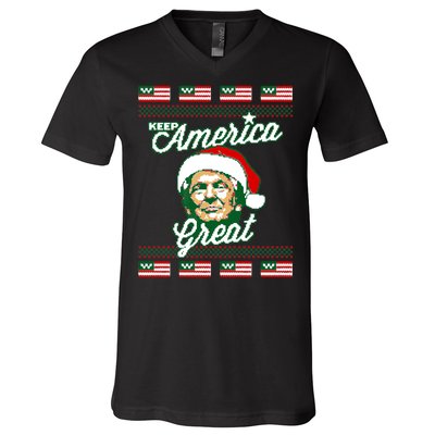 Keep America Great Ugly Christmas Sweater V-Neck T-Shirt