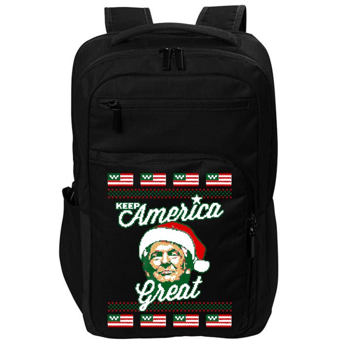 Keep America Great Ugly Christmas Sweater Impact Tech Backpack