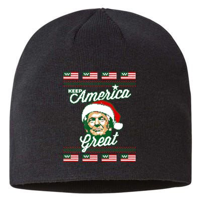 Keep America Great Ugly Christmas Sweater Sustainable Beanie