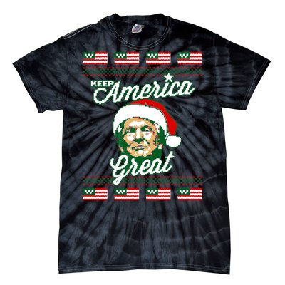 Keep America Great Ugly Christmas Sweater Tie-Dye T-Shirt