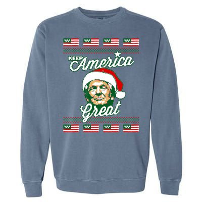 Keep America Great Ugly Christmas Sweater Garment-Dyed Sweatshirt