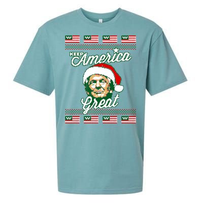 Keep America Great Ugly Christmas Sweater Sueded Cloud Jersey T-Shirt