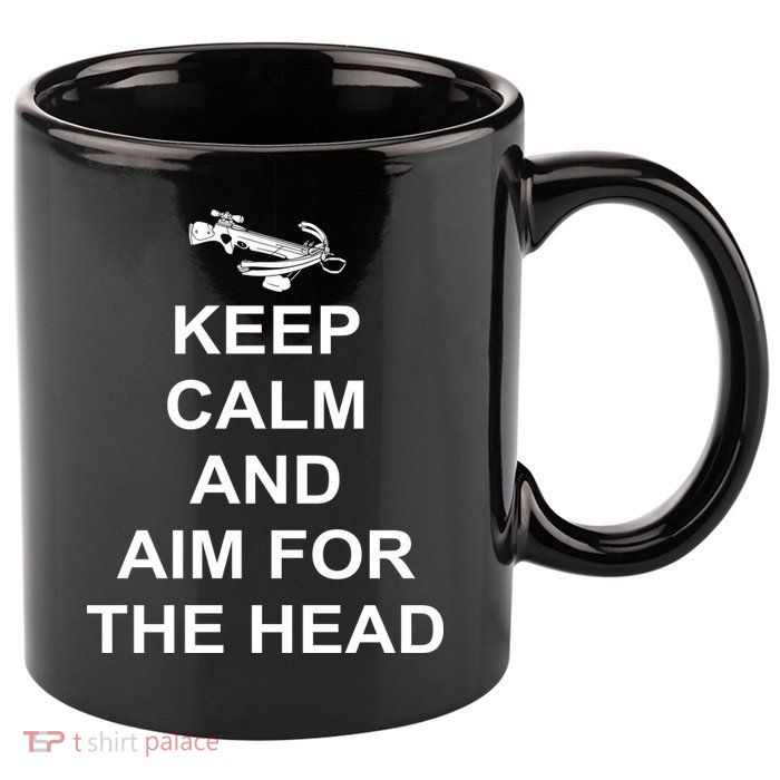 Keep Calm and Aim For The Head 11oz C Handle Ceramic Mug