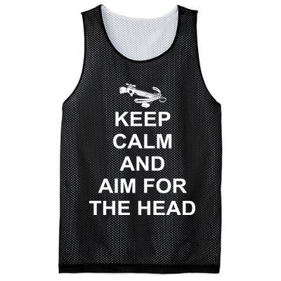 Keep Calm and Aim For The Head Mesh Reversible Basketball Jersey Tank