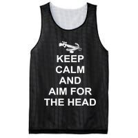 Keep Calm and Aim For The Head Mesh Reversible Basketball Jersey Tank