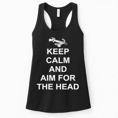 Keep Calm and Aim For The Head Womens Tank Top