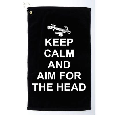 Keep Calm and Aim For The Head Golf Towel