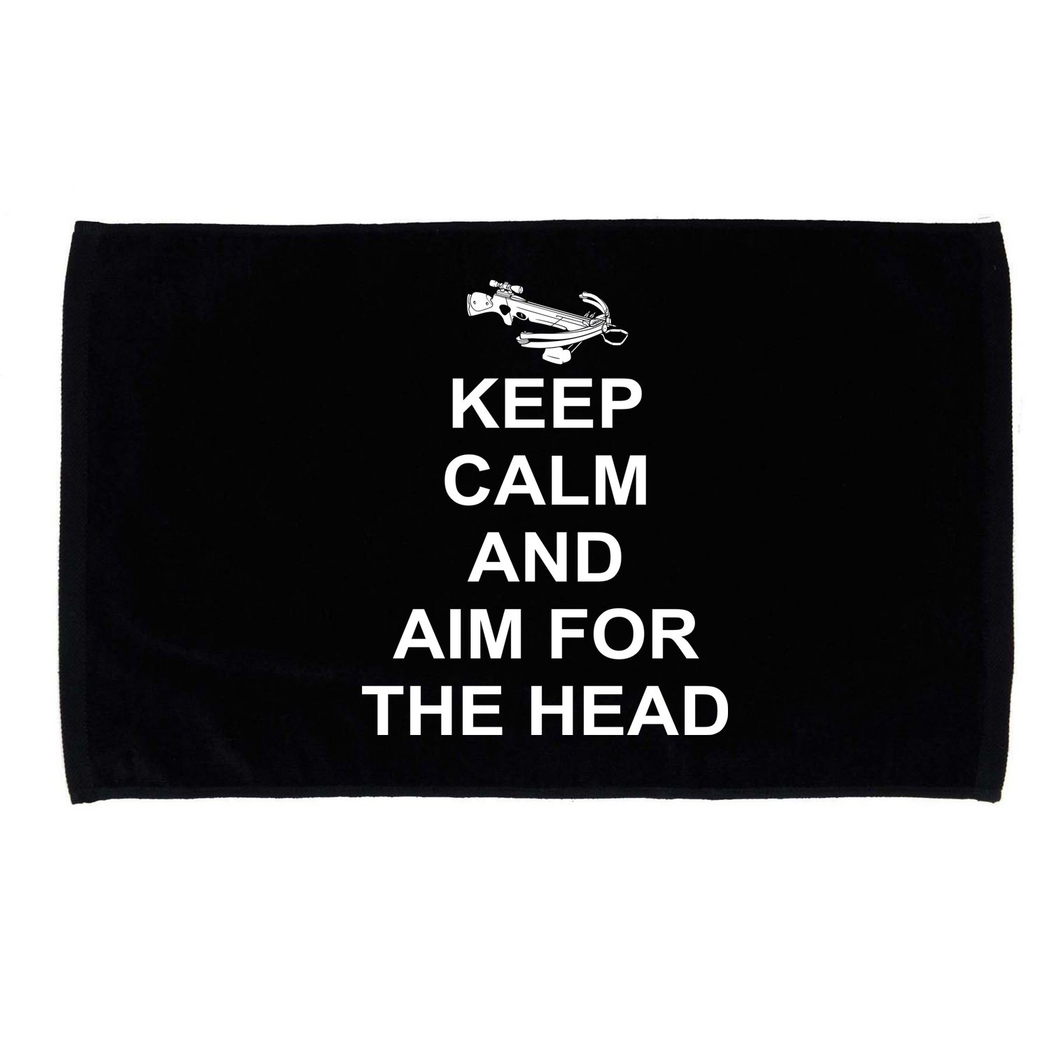 Keep Calm and Aim For The Head Microfiber Hand Towel