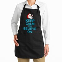 Keep Calm And Believe On Santa Christmas Apron