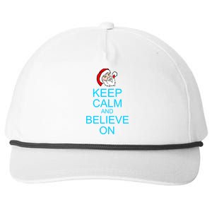 Keep Calm And Believe On Santa Christmas Snapback Five-Panel Rope Hat