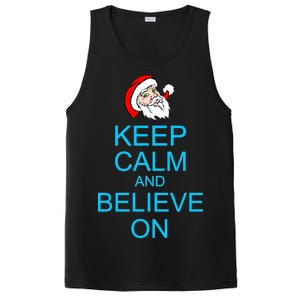 Keep Calm And Believe On Santa Christmas PosiCharge Competitor Tank