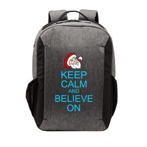 Keep Calm And Believe On Santa Christmas Vector Backpack