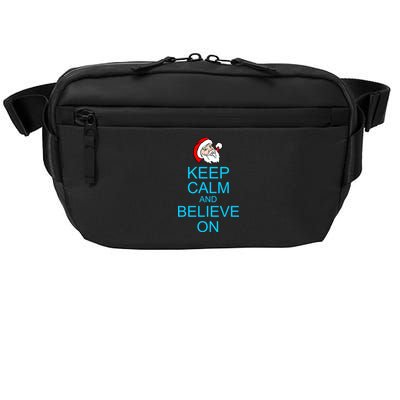 Keep Calm And Believe On Santa Christmas Crossbody Pack