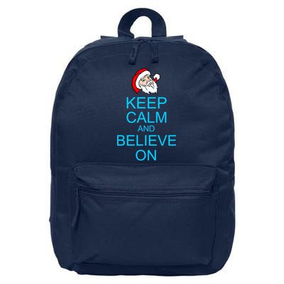 Keep Calm And Believe On Santa Christmas 16 in Basic Backpack