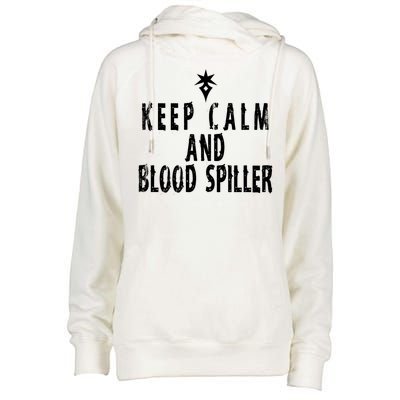 Keep Calm And Blood Spiller Dark Knight FF14 Womens Funnel Neck Pullover Hood