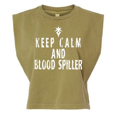 Keep Calm And Blood Spiller Dark Knight FF14 Garment-Dyed Women's Muscle Tee