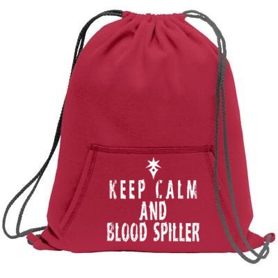 Keep Calm And Blood Spiller Dark Knight FF14 Sweatshirt Cinch Pack Bag