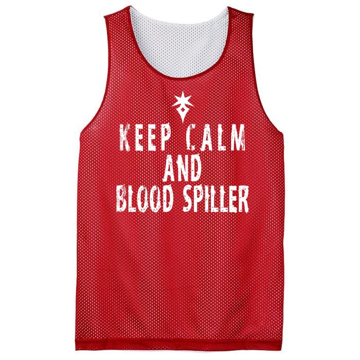 Keep Calm And Blood Spiller Dark Knight FF14 Mesh Reversible Basketball Jersey Tank