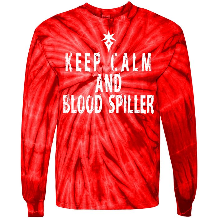 Keep Calm And Blood Spiller Dark Knight FF14 Tie-Dye Long Sleeve Shirt