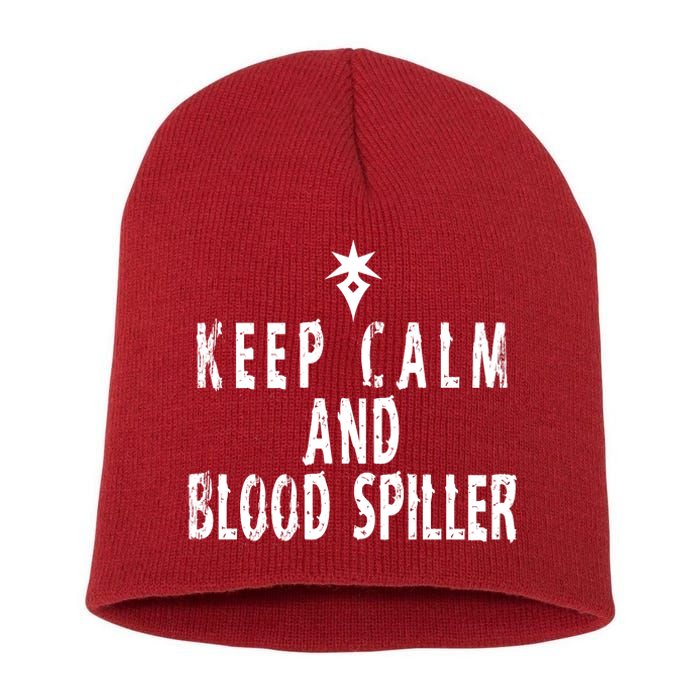 Keep Calm And Blood Spiller Dark Knight FF14 Short Acrylic Beanie