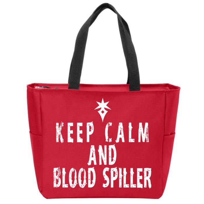 Keep Calm And Blood Spiller Dark Knight FF14 Zip Tote Bag