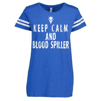 Keep Calm And Blood Spiller Dark Knight FF14 Enza Ladies Jersey Football T-Shirt