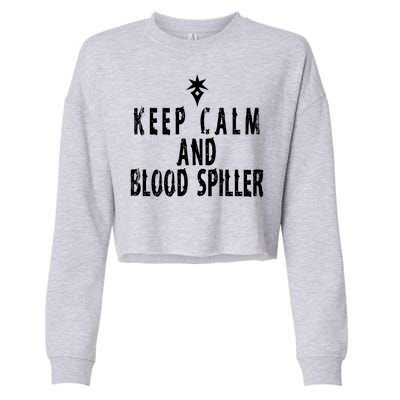 Keep Calm And Blood Spiller Dark Knight FF14 Cropped Pullover Crew