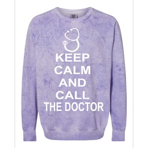 Keep Calm and Call The Doctor Colorblast Crewneck Sweatshirt