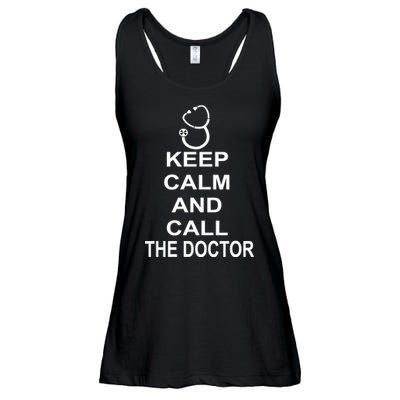 Keep Calm and Call The Doctor Ladies Essential Flowy Tank