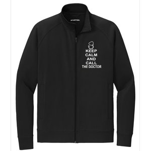 Keep Calm and Call The Doctor Stretch Full-Zip Cadet Jacket