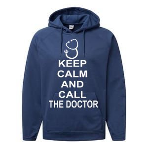 Keep Calm and Call The Doctor Performance Fleece Hoodie