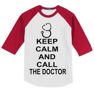 Keep Calm and Call The Doctor Kids Colorblock Raglan Jersey