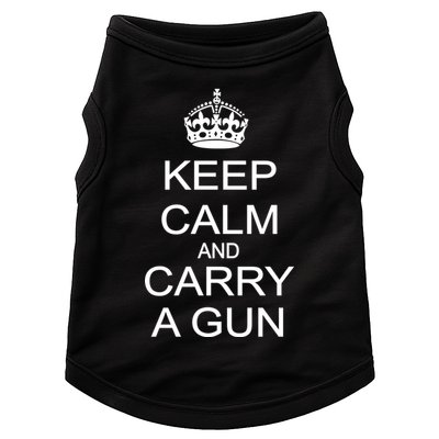 Keep Calm and Carry a Gun Doggie Tank