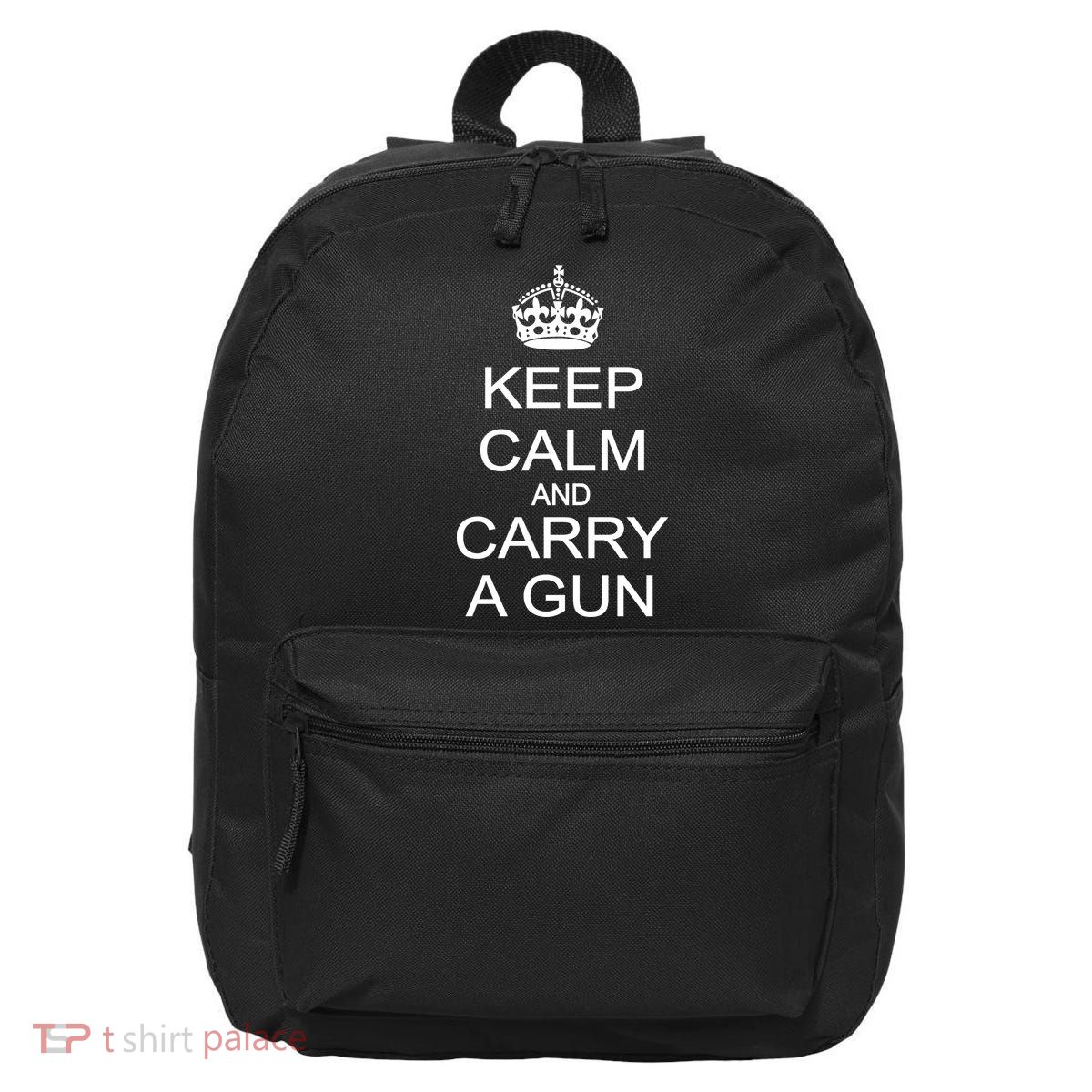 Keep Calm and Carry a Gun 16 in Basic Backpack