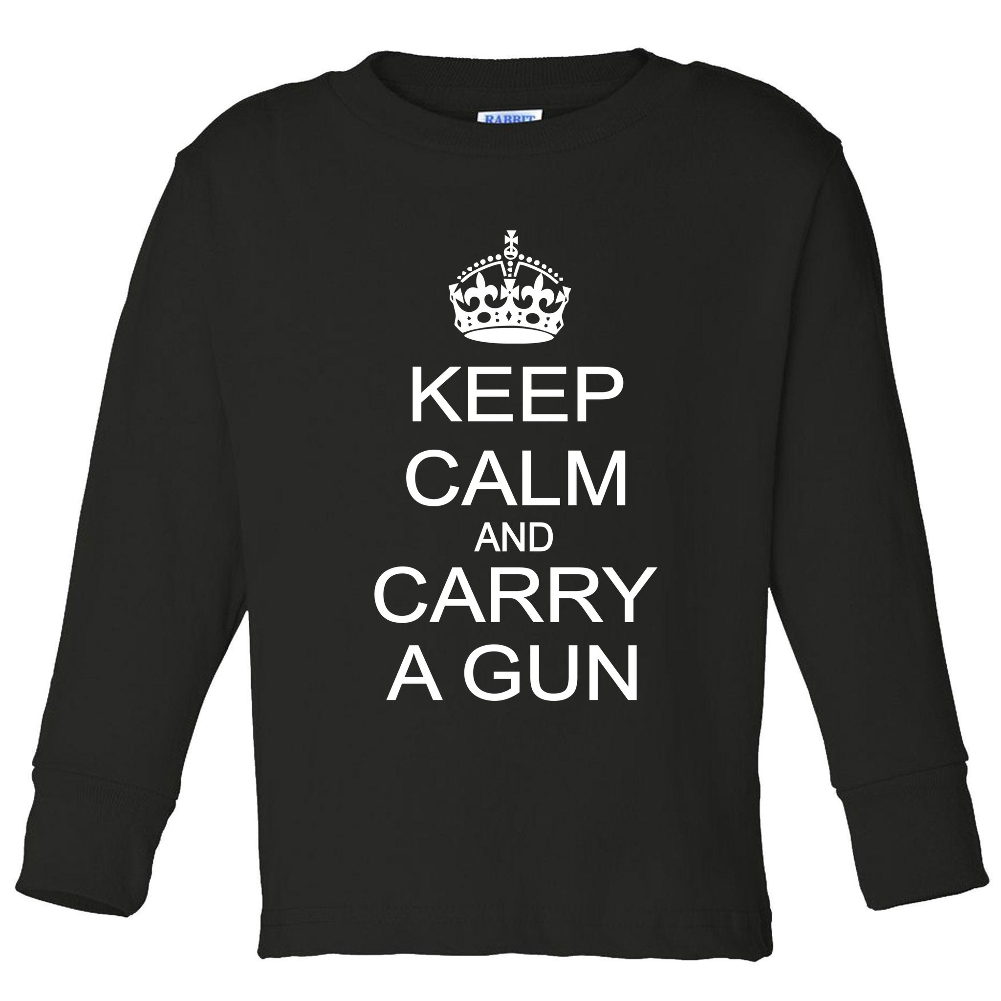 Keep Calm and Carry a Gun Toddler Long Sleeve Shirt