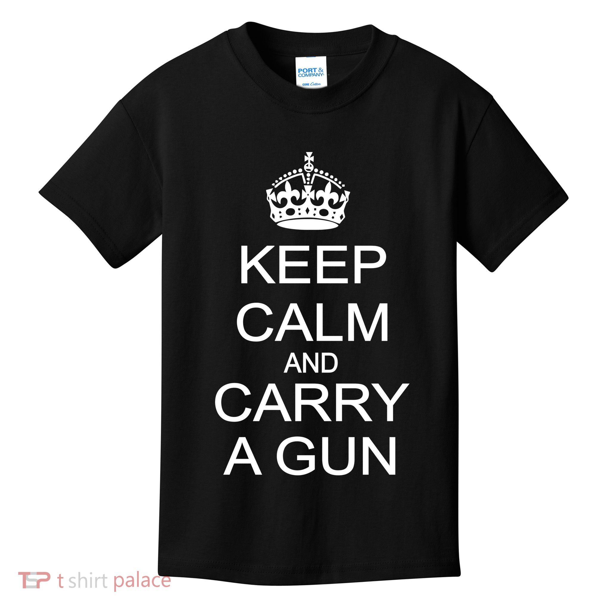Keep Calm and Carry a Gun Kids T-Shirt